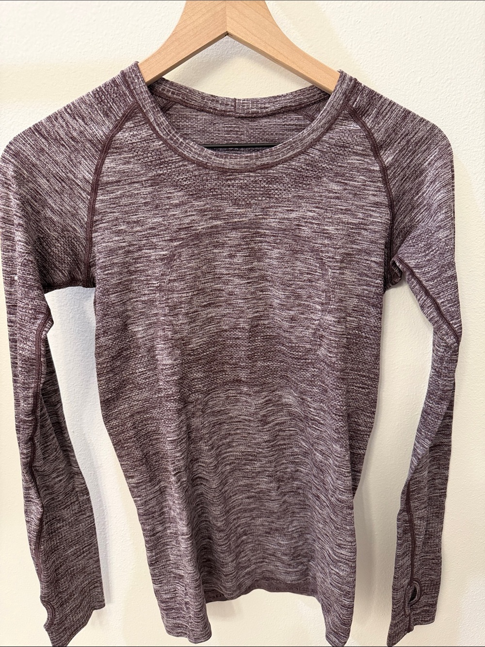 lululemon athletica Heather Plum Long-Sleeve Crew Top